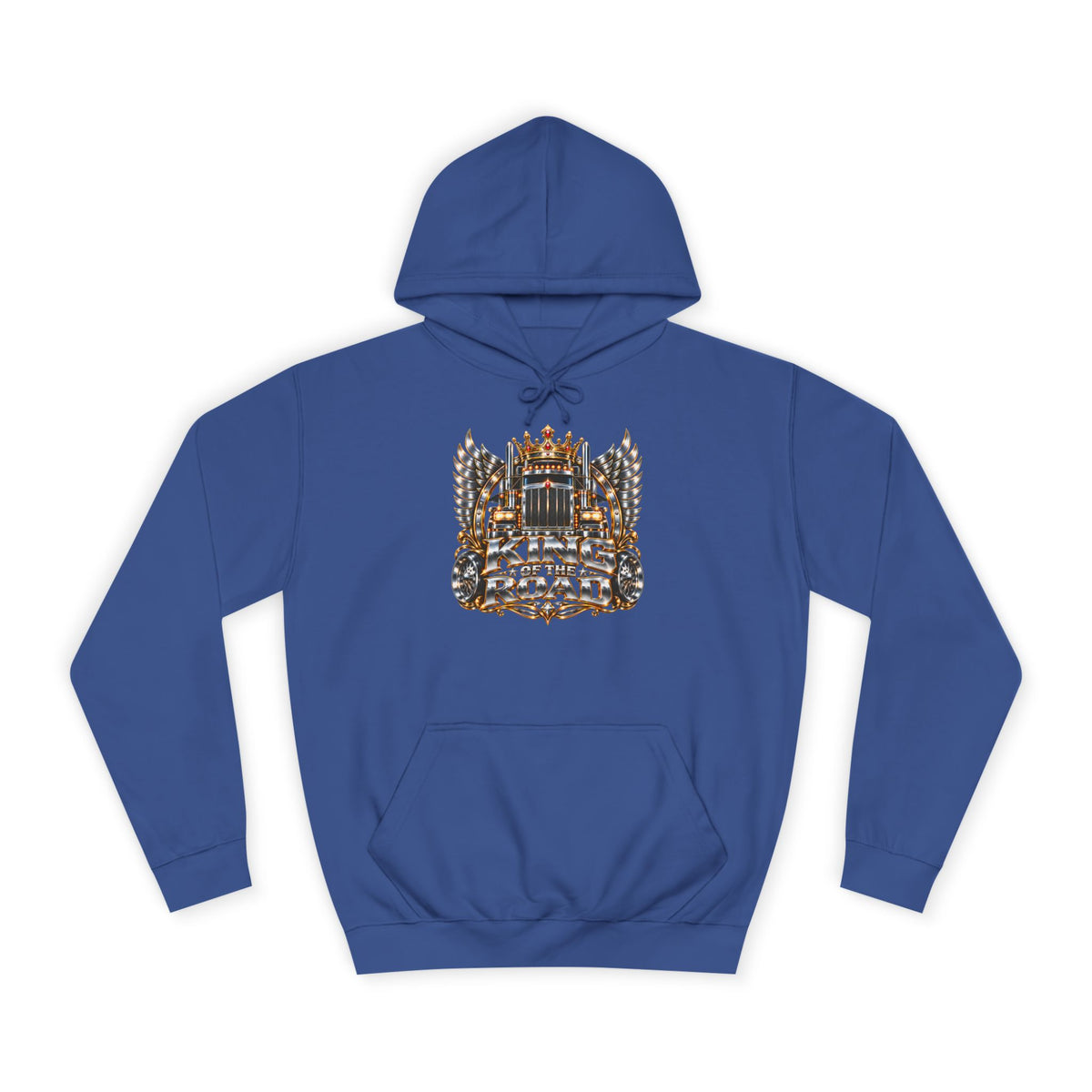 King of the Road pullover hoodie in Royal Blue