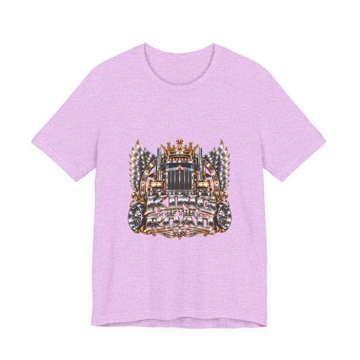 King of the Road unisex T-shirt in Heather Prism Lilac