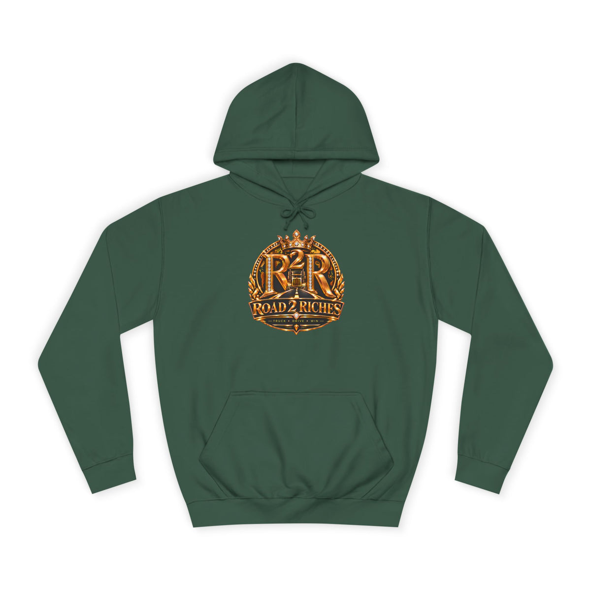 R2R Truck Drive Win pullover hoodie in Bottle Green