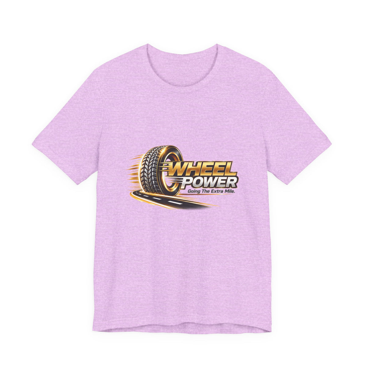 Wheel Power Going the Extra Mile unisex T-shirt in Heather Prism Lilac