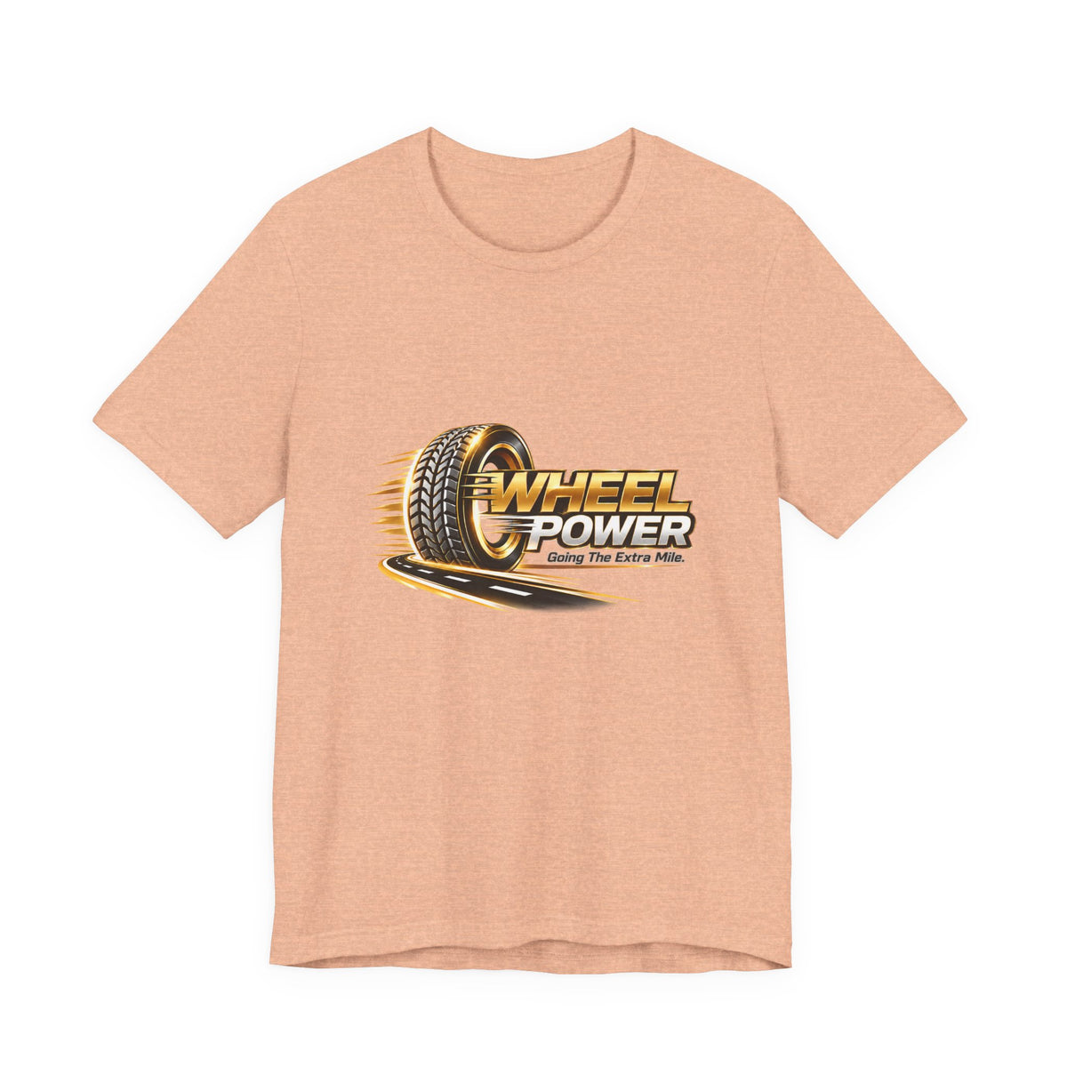 Wheel Power Going the Extra Mile unisex T-shirt in Heather Peach