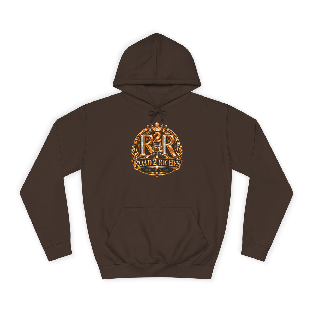 R2R Truck Drive Win pullover hoodie in Hot Chocolate