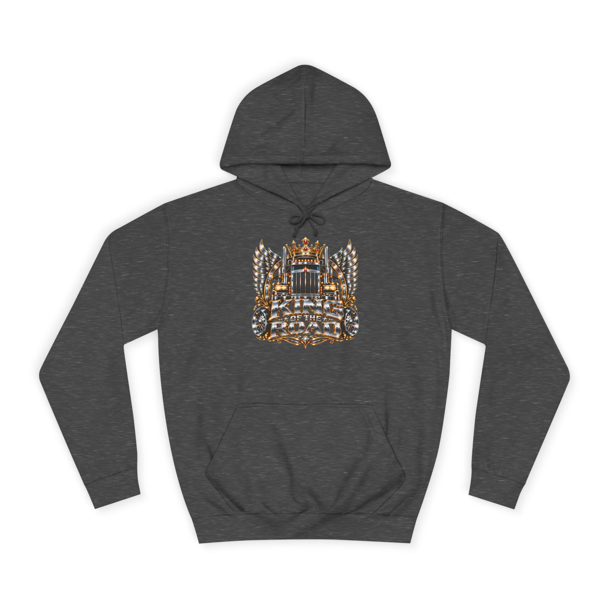 King of the Road pullover hoodie in Charcoal