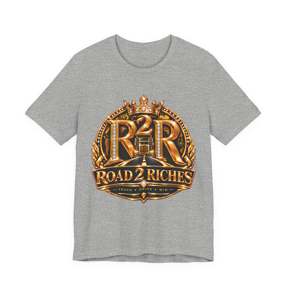 R2R Truck Drive Win unisex T-shirt in Athletic Heather