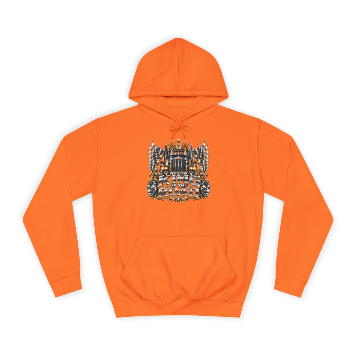 King of the Road pullover hoodie in Orange Crush