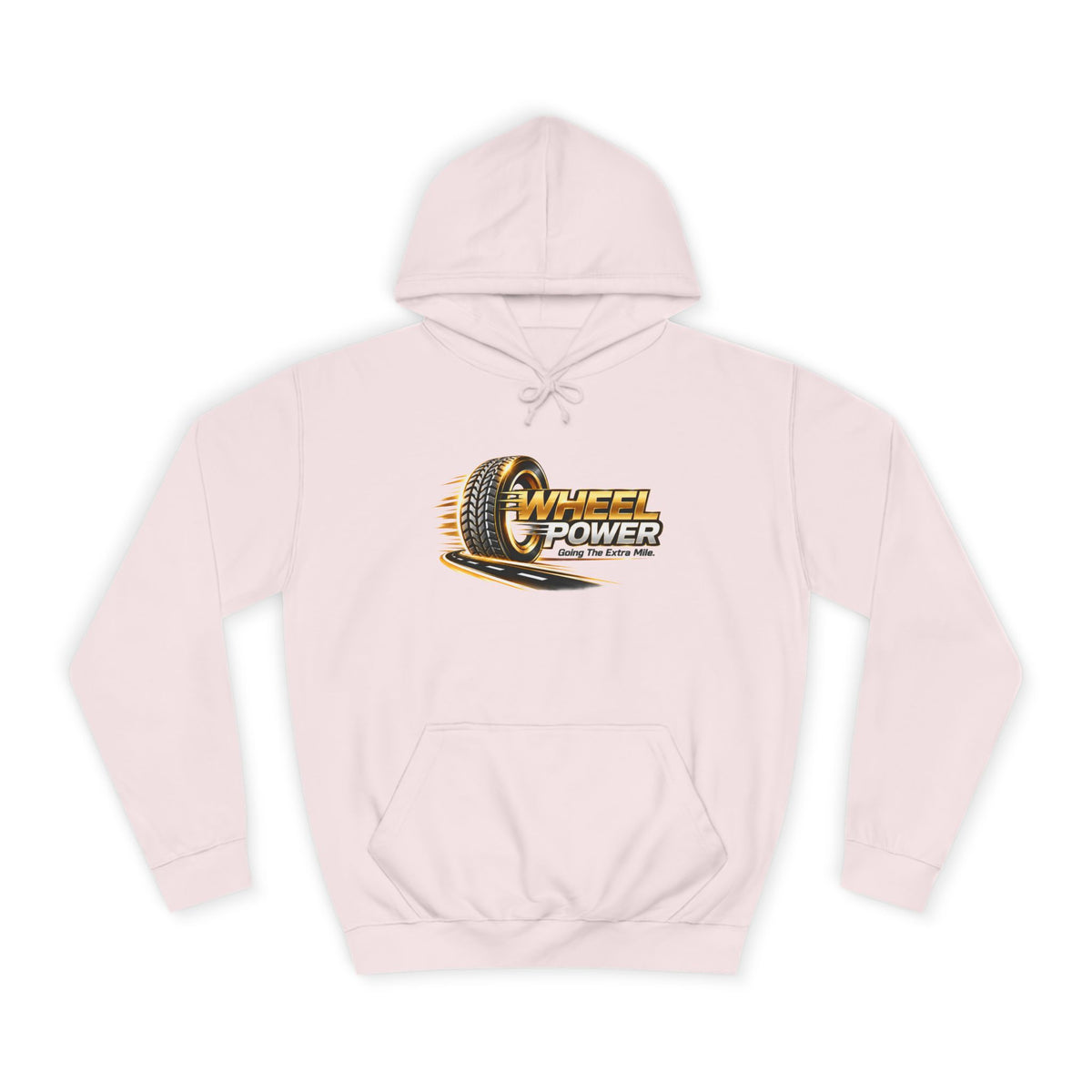 Wheel Power Going the Extra Mile pullover hoodie in Baby Pink