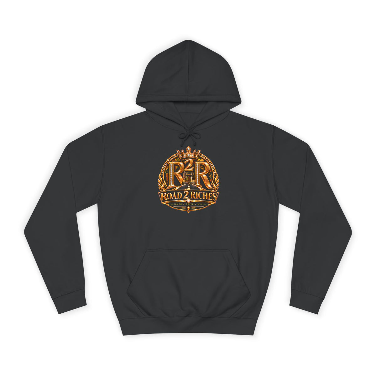 R2R Truck Drive Win pullover hoodie in Jet Black