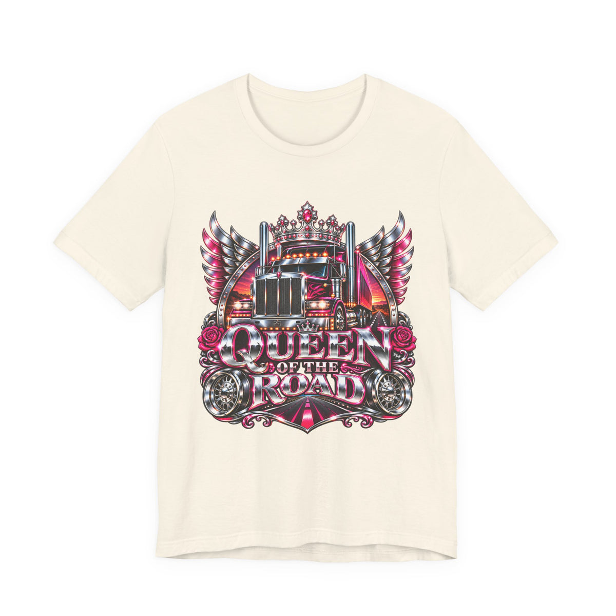 Queen of the Road unisex T-shirt in Natural