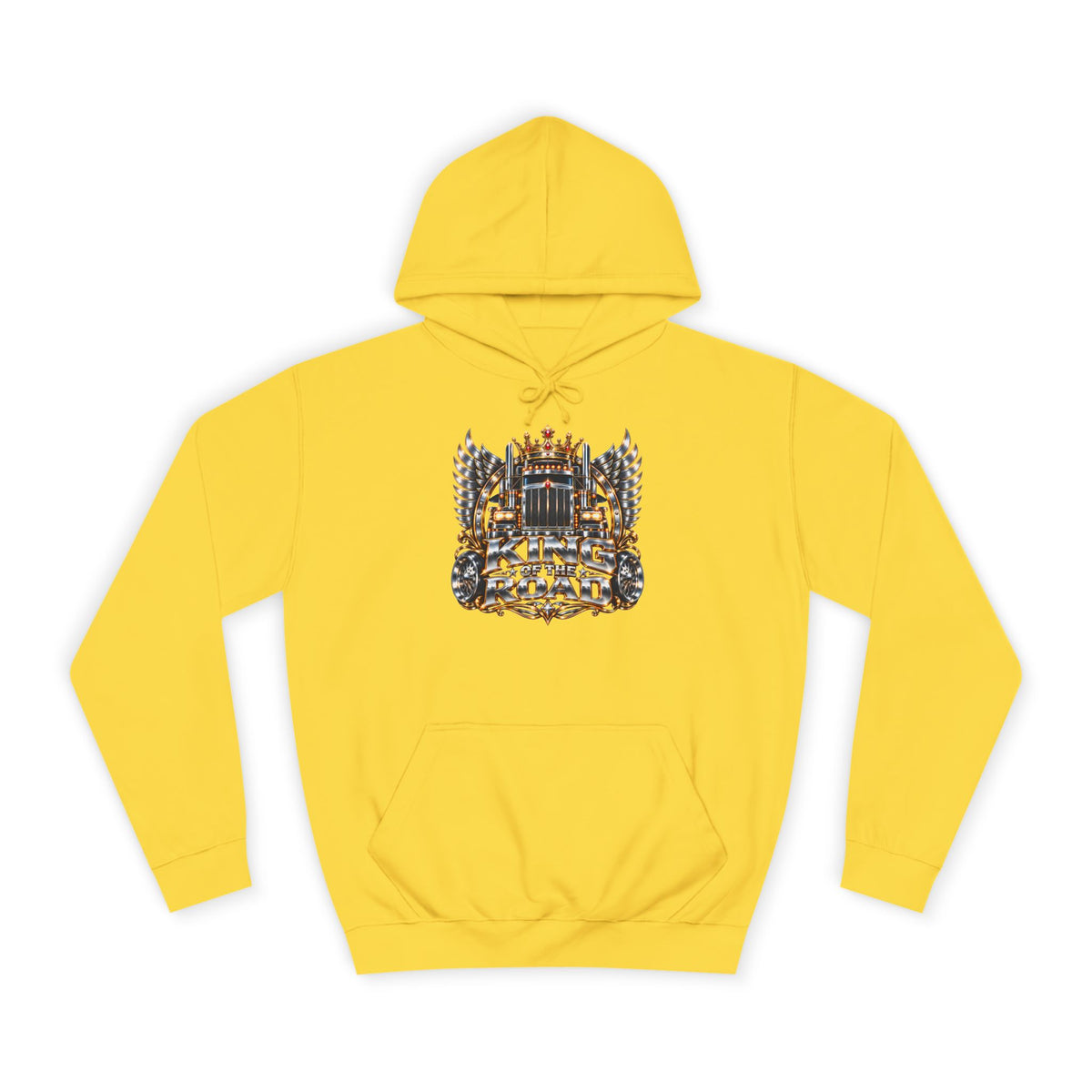 King of the Road pullover hoodie in Sun Yellow