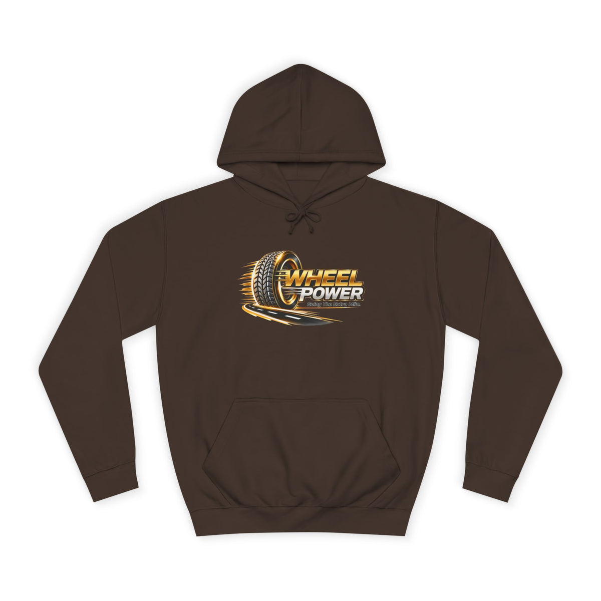 Wheel Power Going the Extra Mile pullover hoodie in Hot Chocolate