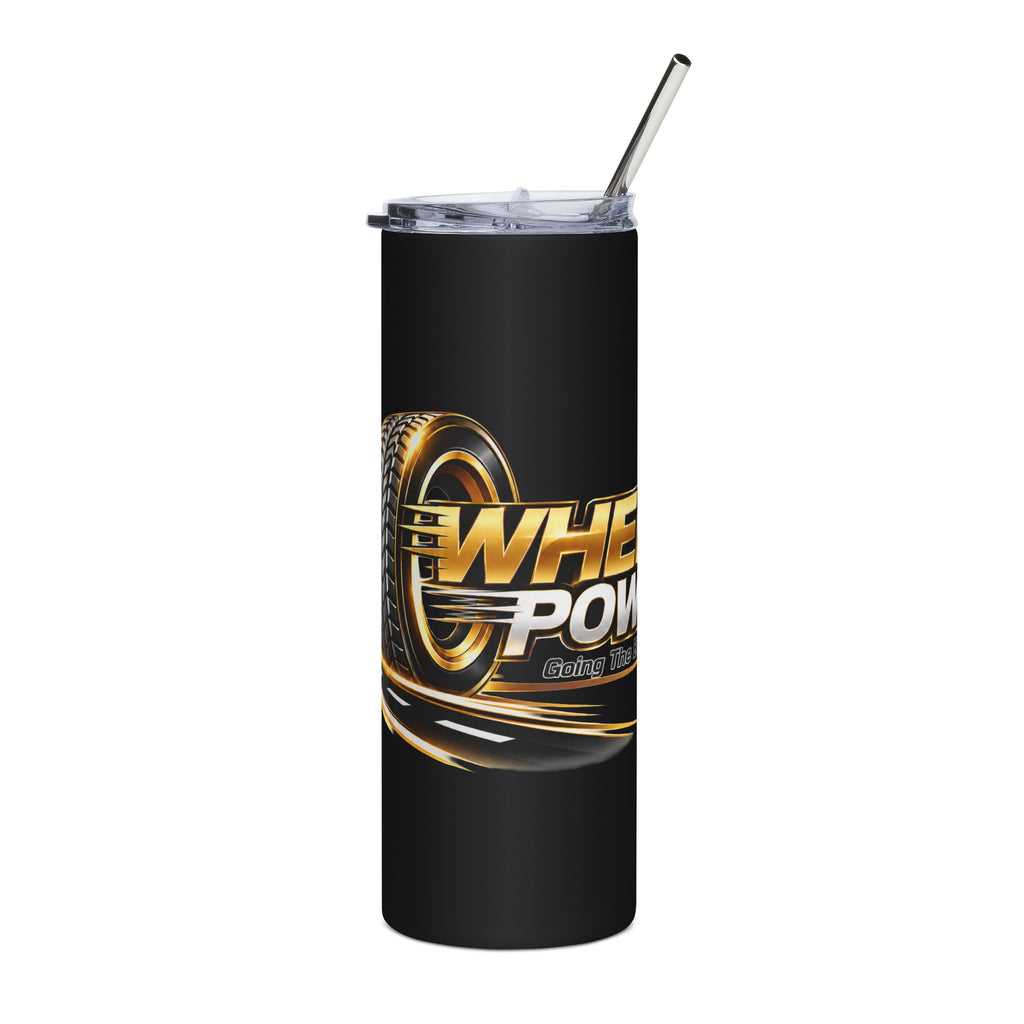Wheel Power 20oz stainless steel tumbler in Black