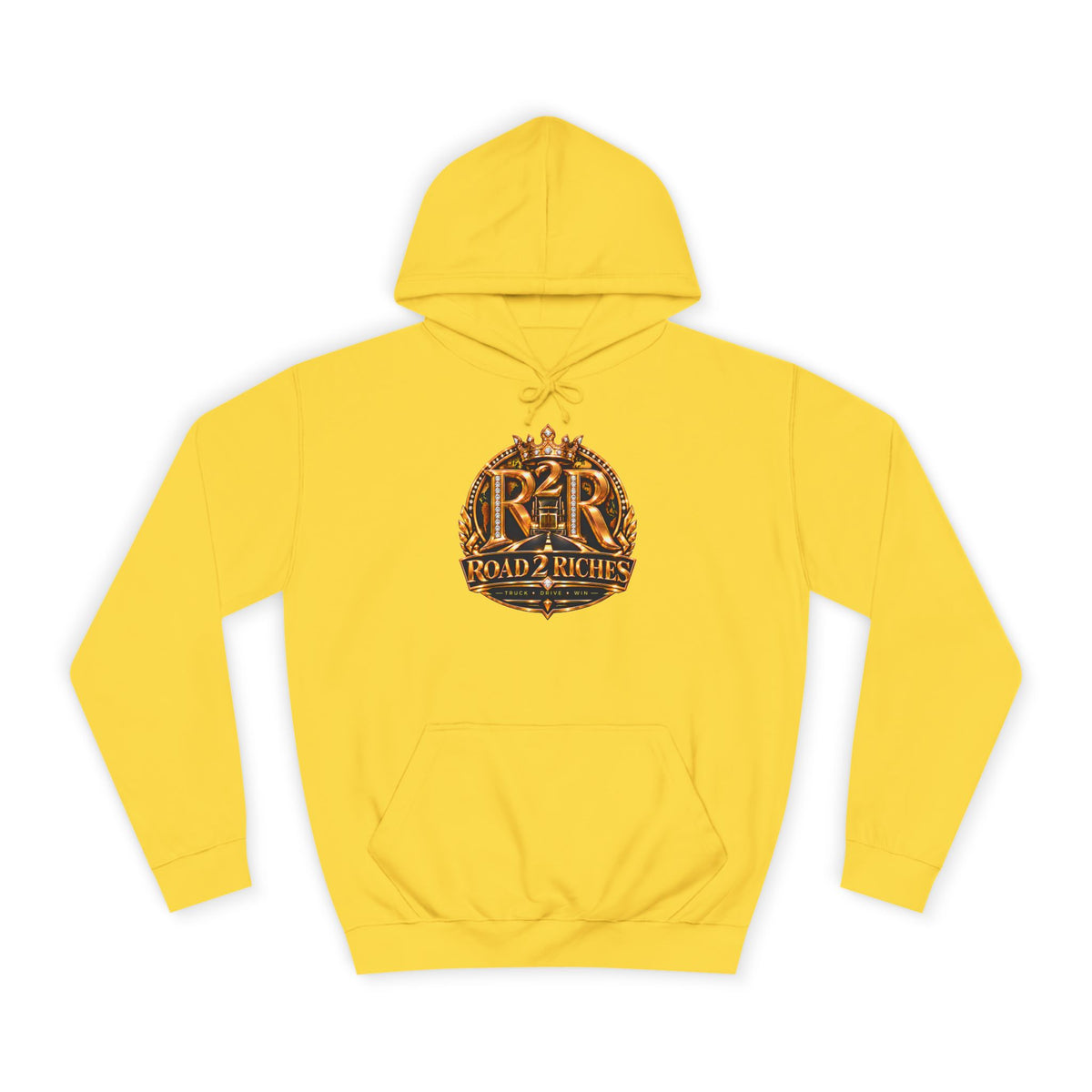 R2R Truck Drive Win pullover hoodie in Sun Yellow