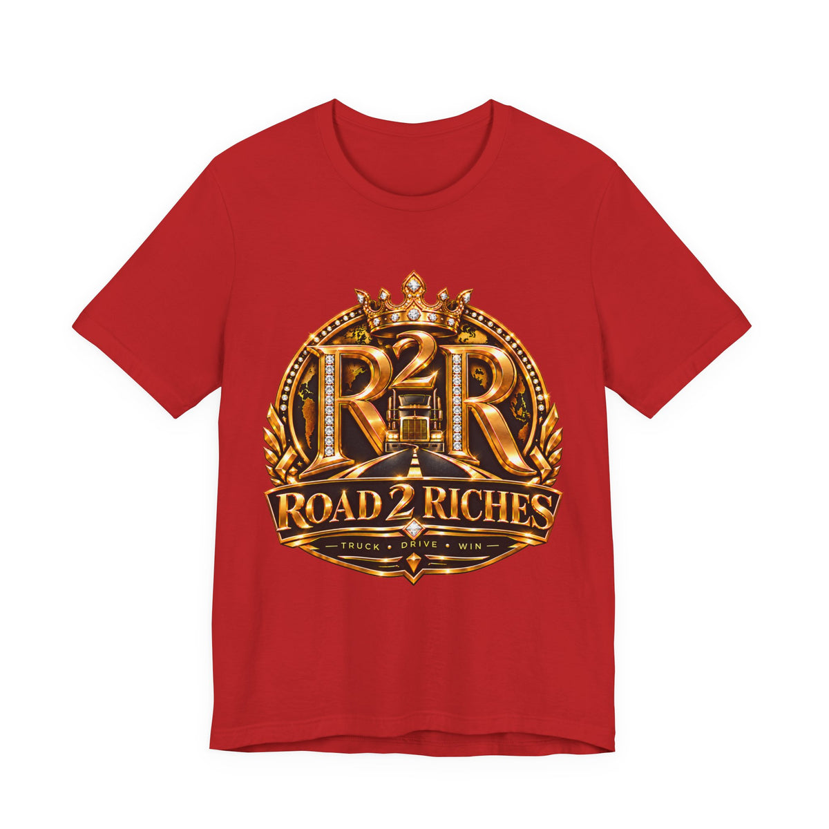 R2R Truck Drive Win unisex T-shirt in Red