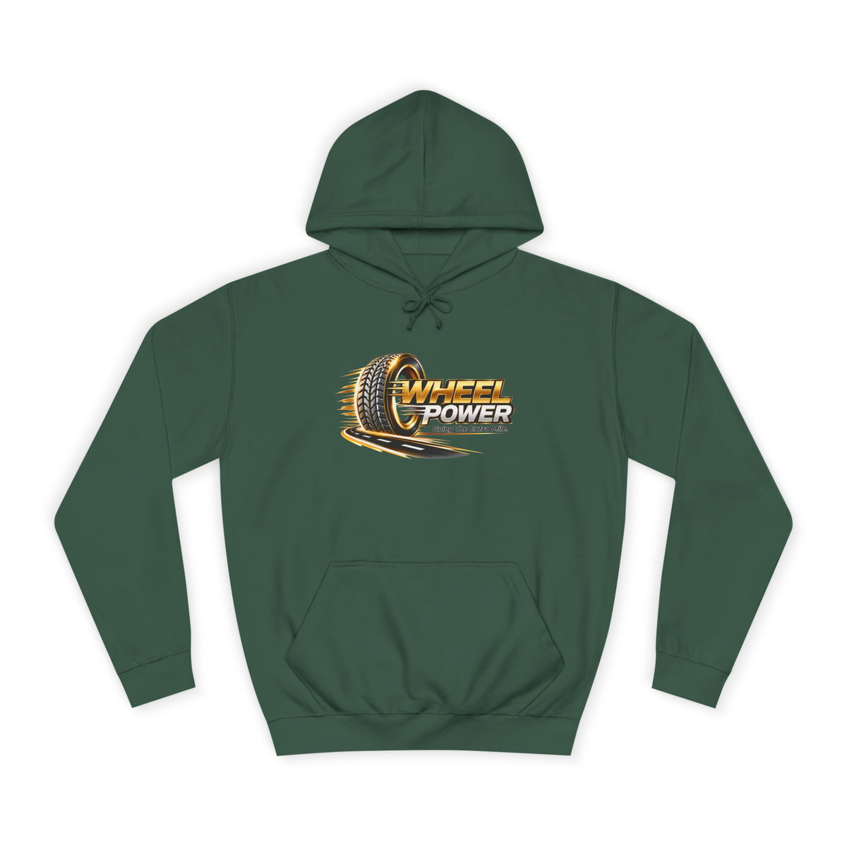 Wheel Power Going the Extra Mile pullover hoodie in Bottle Green