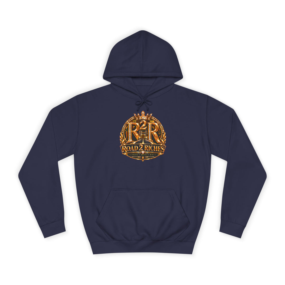 R2R Truck Drive Win pullover hoodie in Oxford Navy