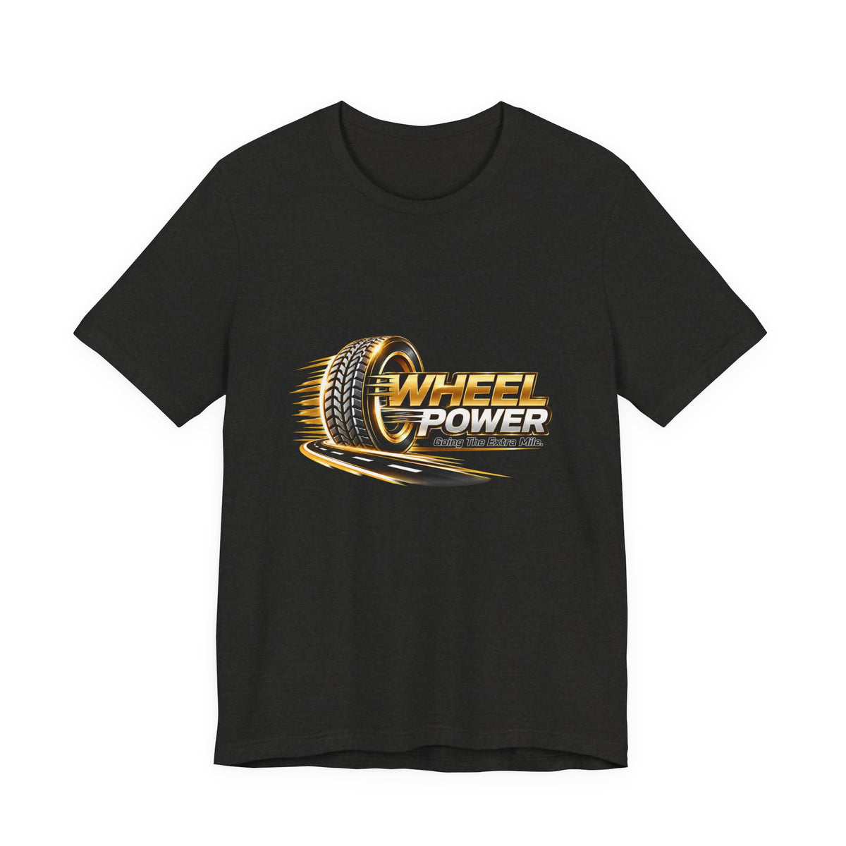 Wheel Power Going the Extra Mile unisex T-shirt in Black Heather