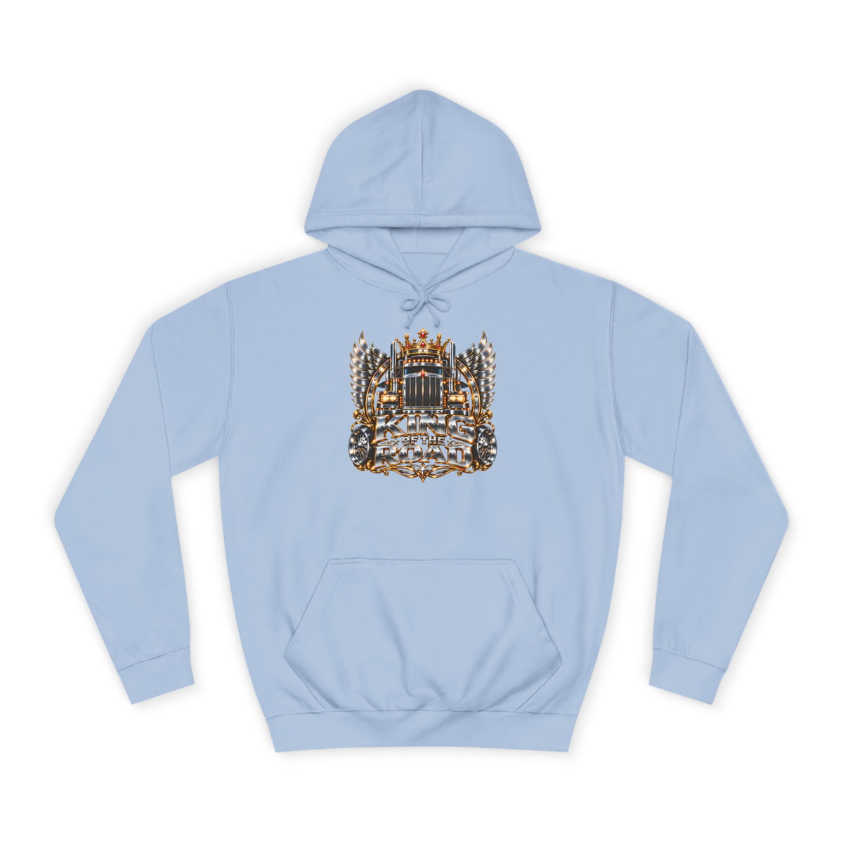 King of the Road pullover hoodie in Sky Blue