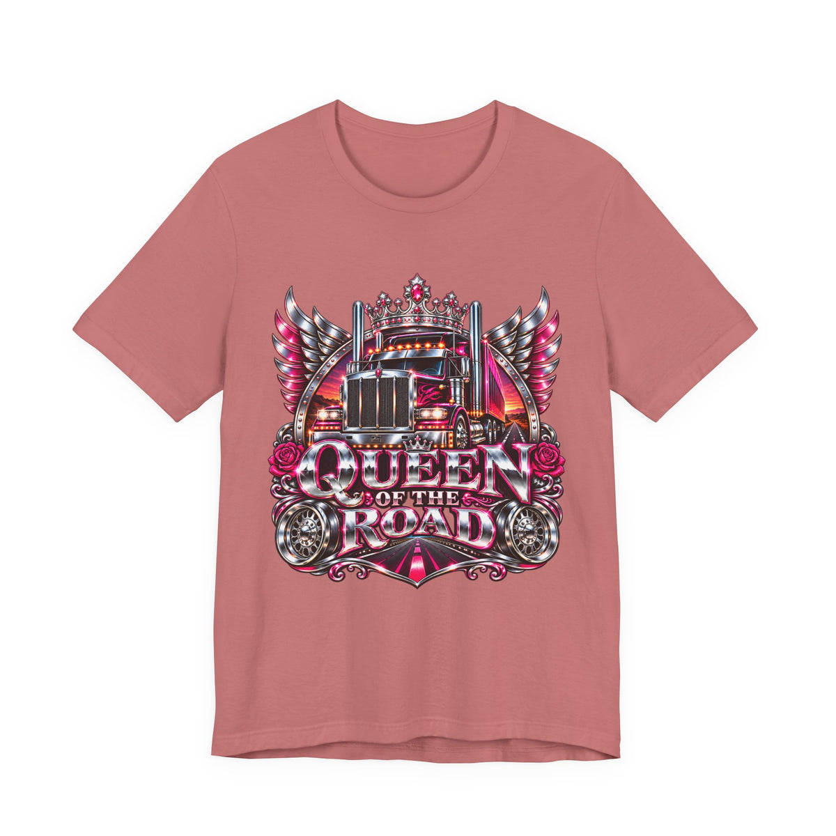 Queen of the Road unisex T-shirt in Mauve