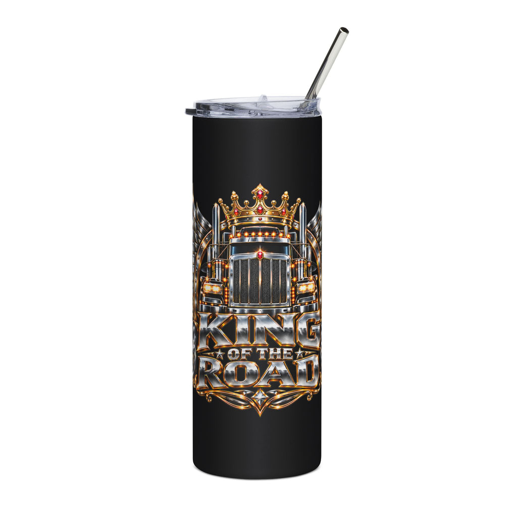 King of the Road 20oz stainless steel tumbler in Black