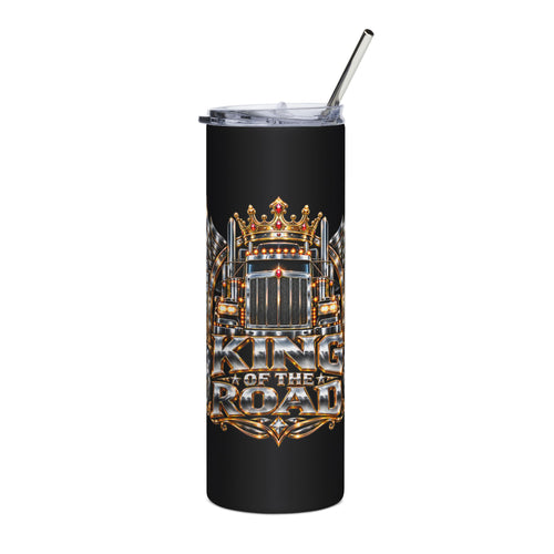 King of the Road 20oz stainless steel tumbler in Black