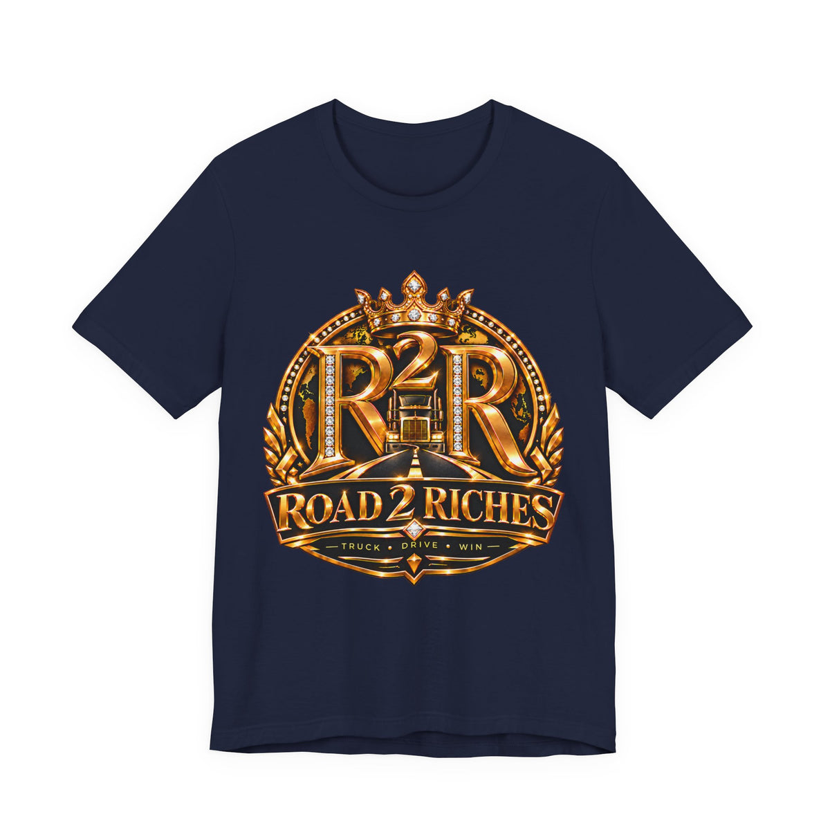 R2R Truck Drive Win unisex T-shirt in Navy