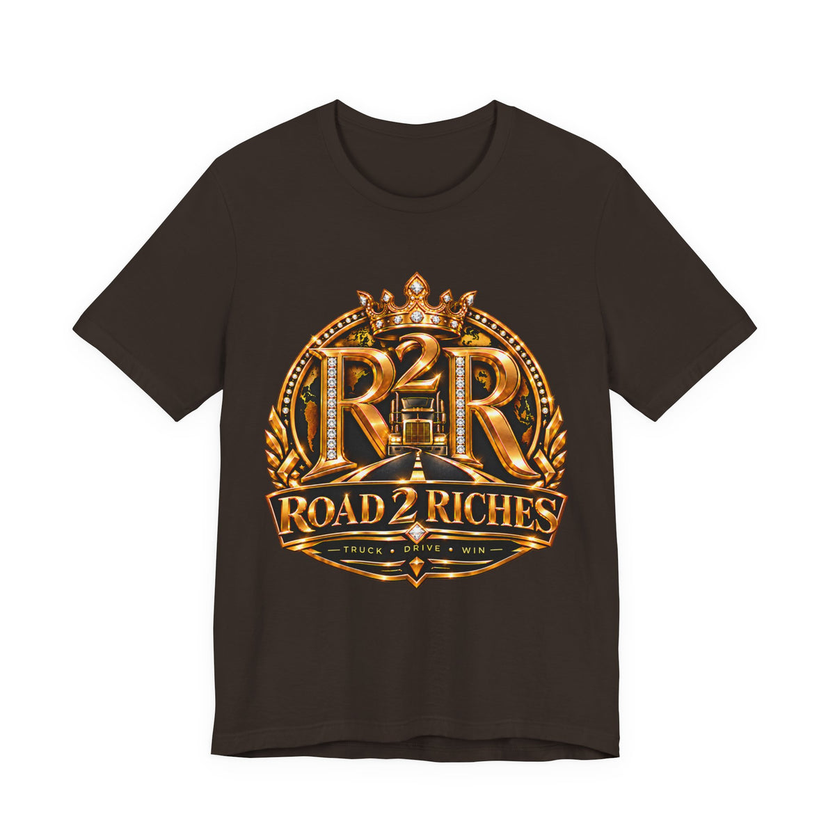 R2R Truck Drive Win unisex T-shirt in Brown