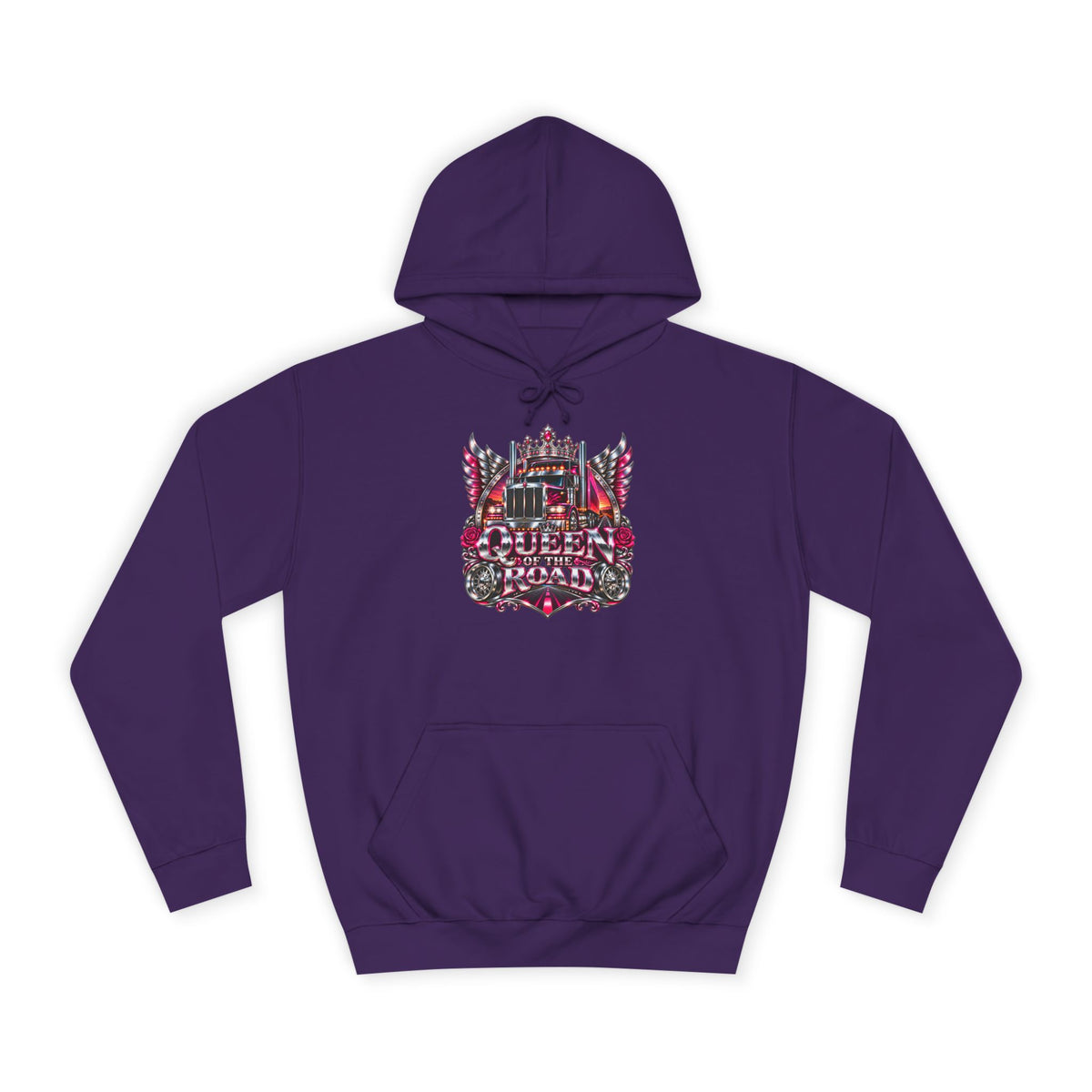 Queen of the Road pullover hoodie in Purple