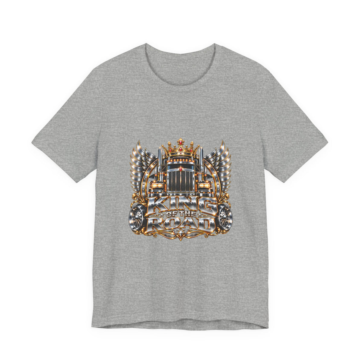 King of the Road unisex T-shirt in Athletic Heather
