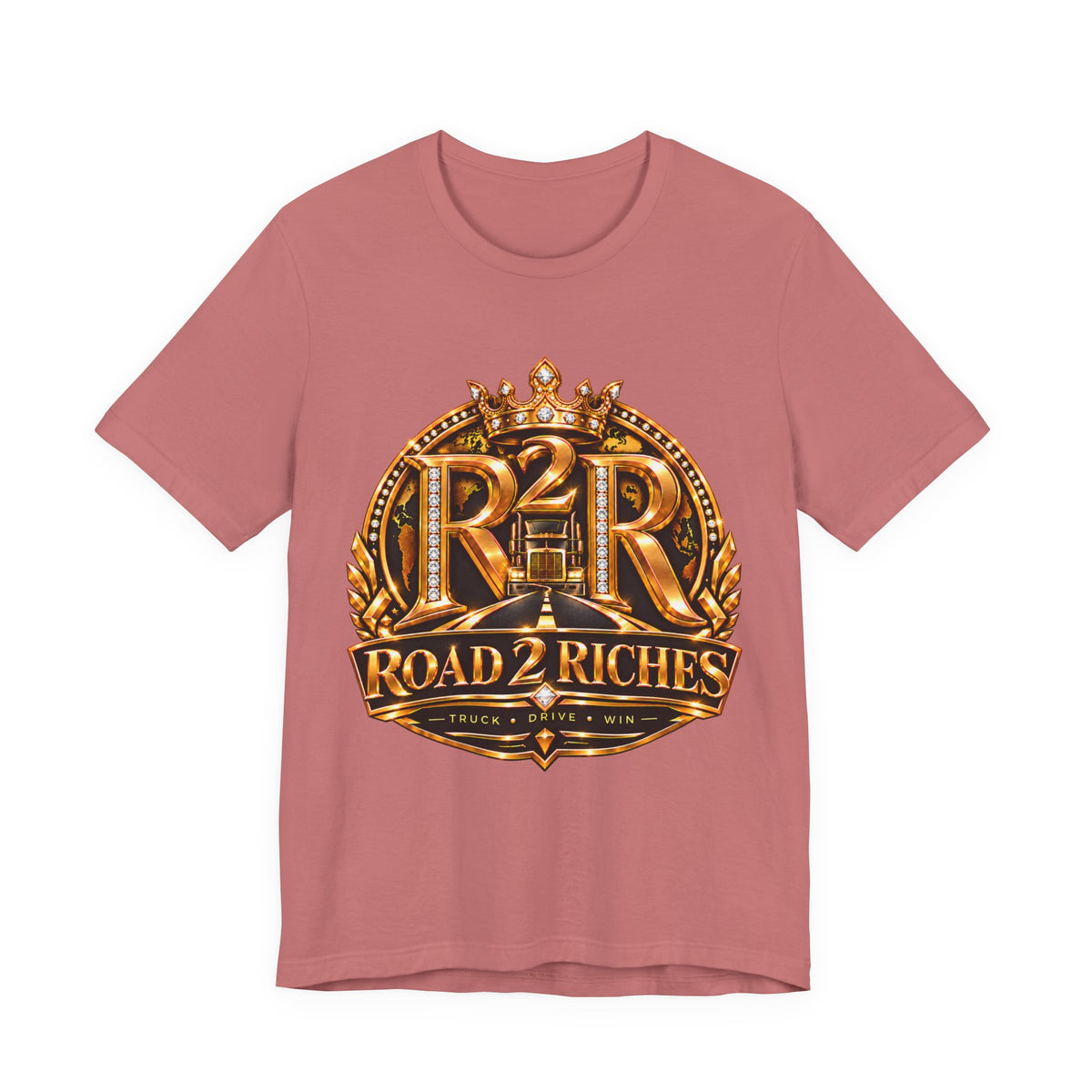 R2R Truck Drive Win unisex T-shirt in Mauve