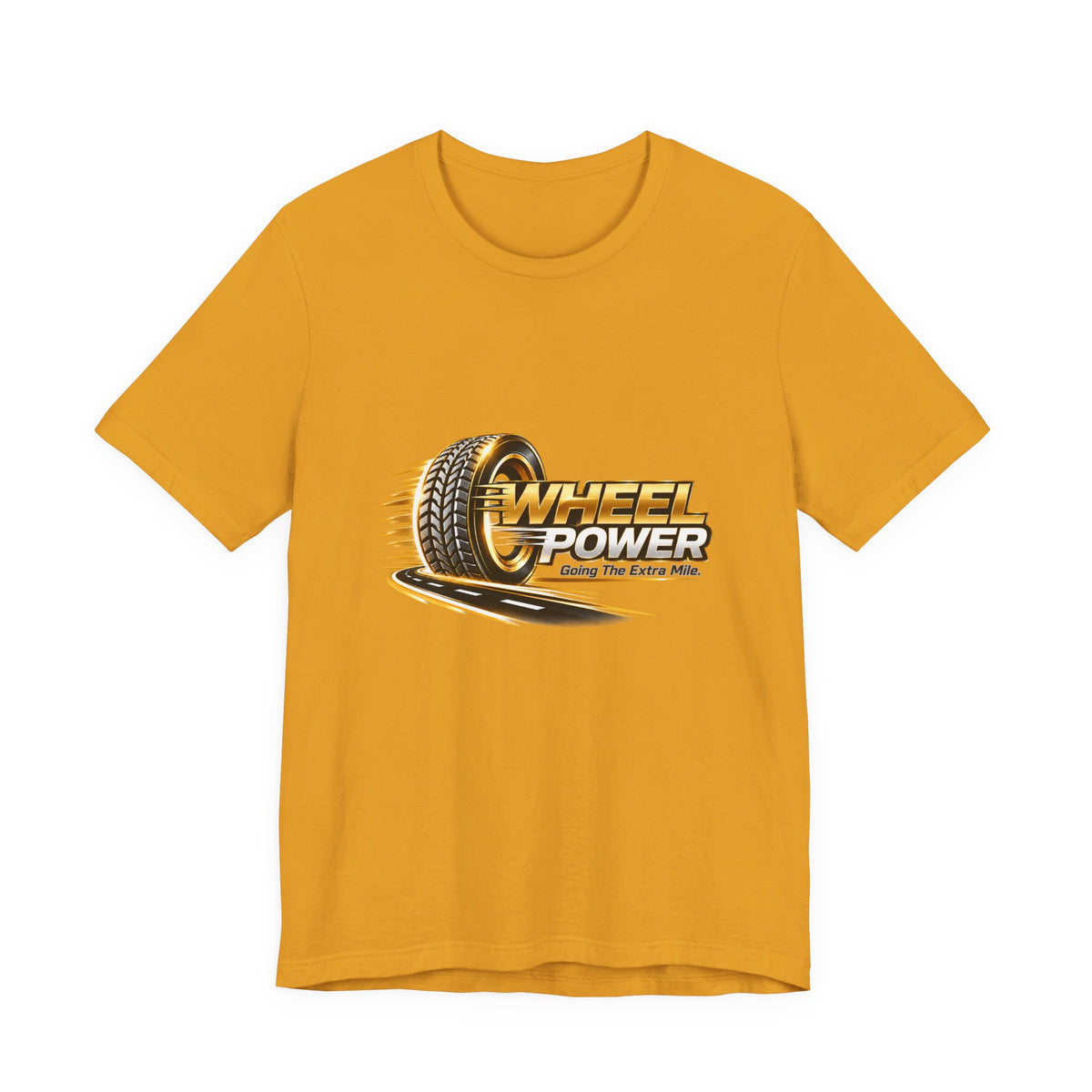 Wheel Power Going the Extra Mile unisex T-shirt in Mustard