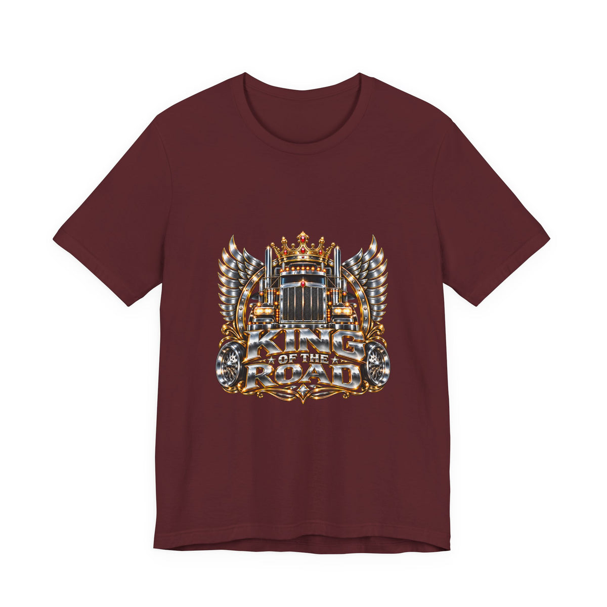 King of the Road unisex T-shirt in Maroon